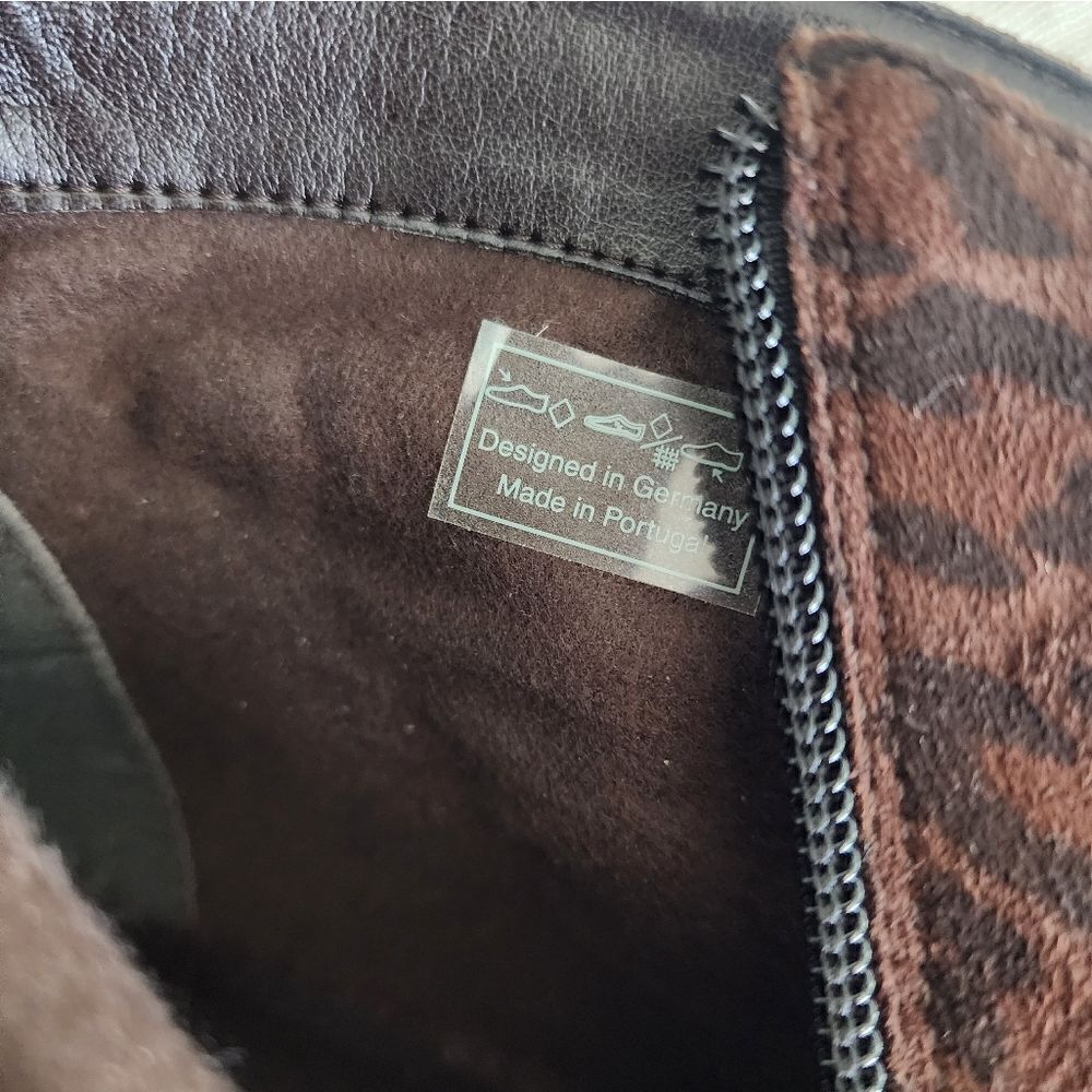 Ara leather leopard print boots - Picture 14 of 16